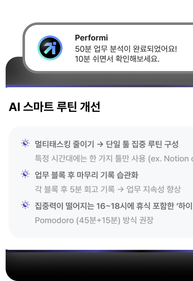 업무 습관 개선 제안